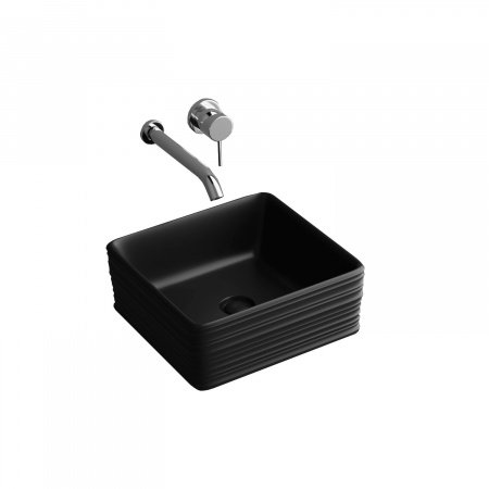 Раковина накладная 39.5см Grossman  GR-3026BM черный матовый