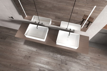 Раковина накладная ABBER Stein AS2634 белая матовая