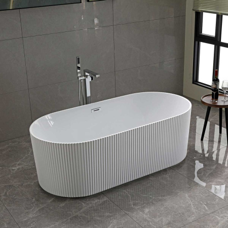 Ванна акриловая Vincea VBT-426-1700 1700*800*580, цвет белый, слив-перелив в комплекте, хром