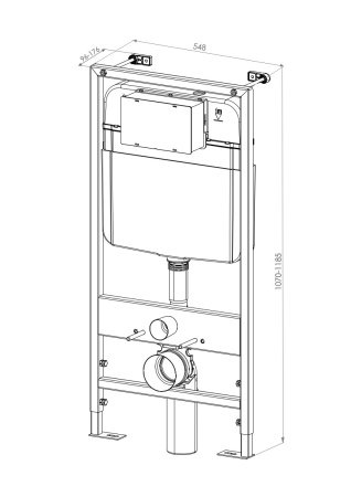 Комплект (инсталляция + унитаз + клавиша смыва) DQ Venice DS1021604 белый