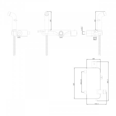 Смеситель для биде Lemark Solo LM7169CW хром/белый
