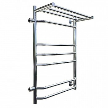 Полотенцесушитель водяной Тругор Браво серия 3 73,6х40 хром, с полкой, подключение левое