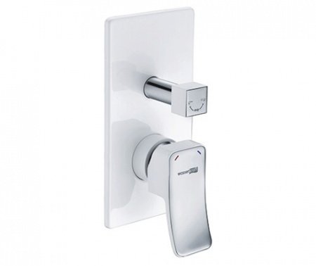Смеситель для душа WasserKraft Aller 10641WHITE хром/белый