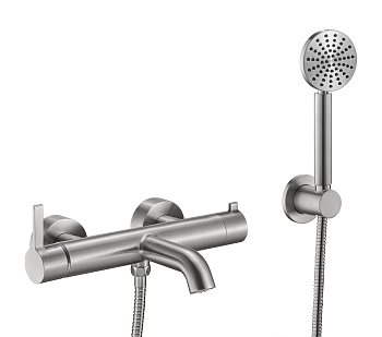 Смеситель для ванны с душевым гарнитуром Benesque Lumiere 11011302 брашированный никель