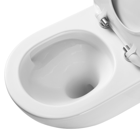 Унитаз подвесной безободковый AQUAme AQM2002PRO белый, с сиденьем микролифт