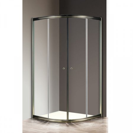 Душевой уголок Cezares Giubileo R-2 90х90 профиль Бронза стекло прозрачное
