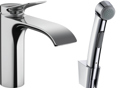 Смеситель для раковины с гигиеническим душем Hansgrohe Vivenis 75210000 хром
