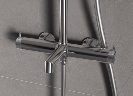 Душевая стойка со смесителем Vincea Rim VSFS-2RM1CH хром