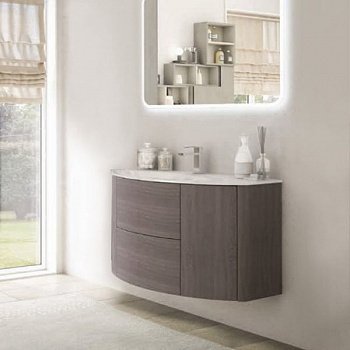 Тумба под раковину Cezares Eden 121 подвесная Rovere Scuro Soft