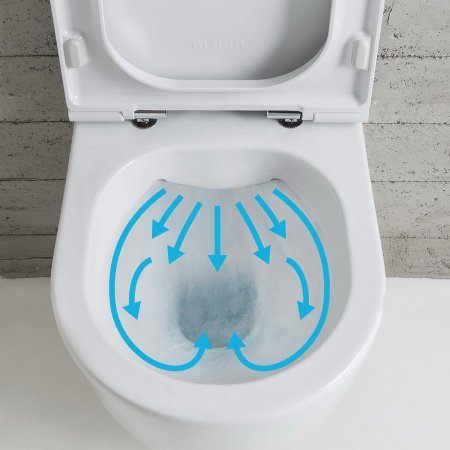 Унитаз подвесной безободковый Globo 4All MDS03BO белый матовый, без сиденья