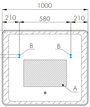 Зеркало Акватон Соул 100*70 с подсветкой 1A252802SU010