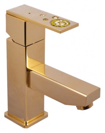 Смеситель для раковины Rav Slezak Royal1027.5Z золотой; с ручкой 10
