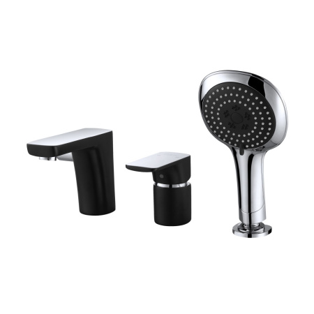 Смеситель на борт ванны D&K Berlin DA1434915, черный