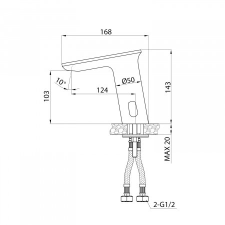 Смеситель для раковины IDDIS Pulse PULSBS2i86 хром глянцевый
