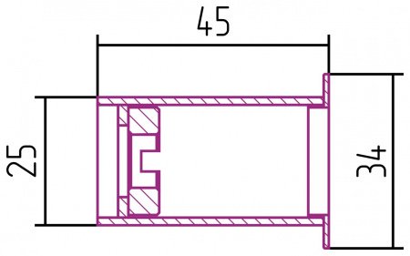 Модуль скрытого подключения Сунержа Cube 00-1527-0000 хром
