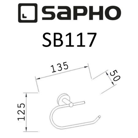 Держатель туалетной бумаги Sapho SAMBA SB117 хром