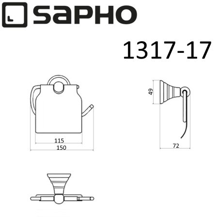 Держатель туалетной бумаги Sapho DIAMOND 1317-17 хром