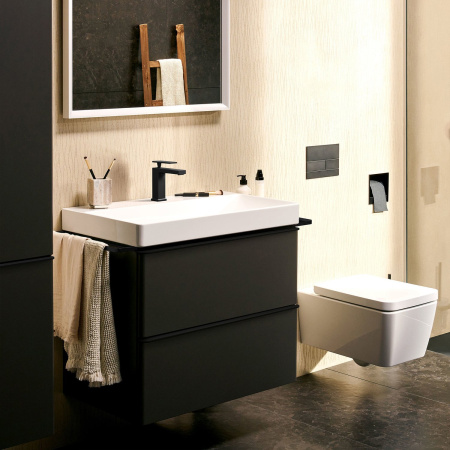 Смеситель для раковины Hansgrohe Tecturis E 73010670 черный матовый