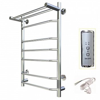 Полотенцесушитель электрический Тругор Браво Пэк сп серия 3 80х50 хром, с полкой
