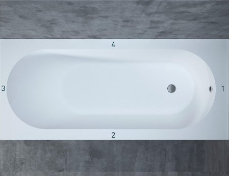 Ванна из искусственного камня Salini Ornella 180х80х60 белый матовый