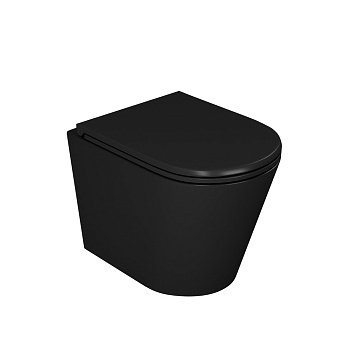 Унитаз подвесной D&K Venice DT1026025 черный матовый, с сиденьем микролифт