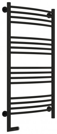Полотенцесушитель электрический Сунержа Богема 2.0 100х50 черный матовый, выгнутая, подключение левое
