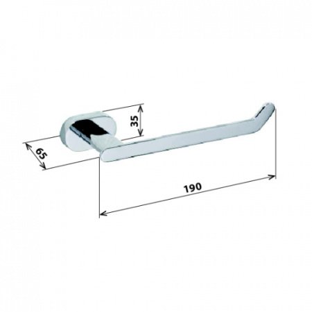 Держатель для туалетной бумаги Bemeta Oval 118412021 Хром