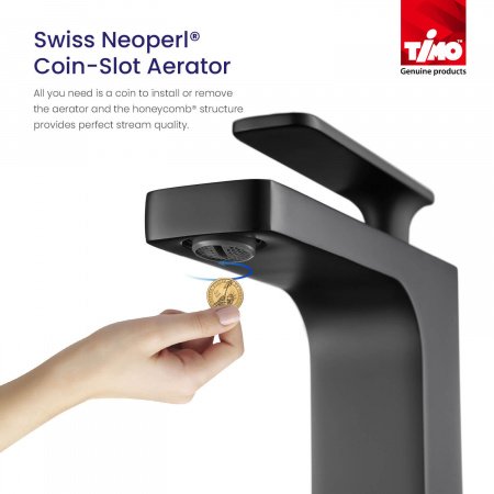 Смеситель для раковины Timo Torne 4361/03F черный матовый