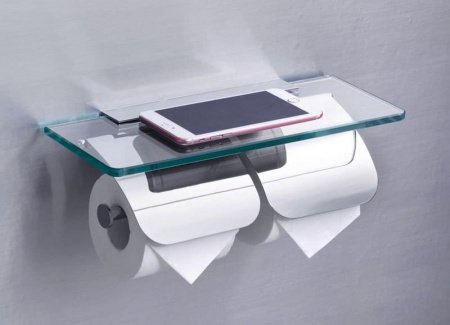 Держатель туалетной бумаги Rush Edge ED77132 двойной Хром