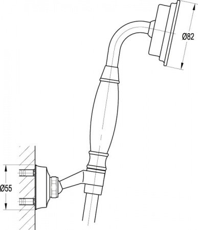 Душевой гарнитур Cezares Liberty LIBERTY-KD-01 Хром Белый