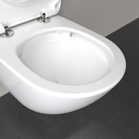 Унитаз подвесной безободковый Villeroy & Boch Antao 4674T0R1 с покрытием CeramicPlus, без сиденья