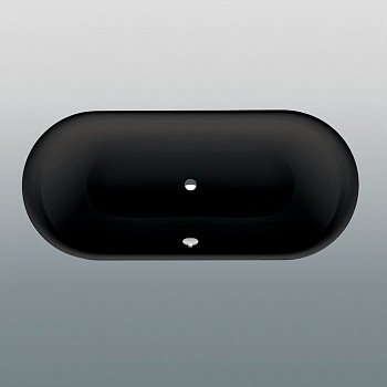 Стальная ванна Bette Oval 3466 180x80 встраиваемая, черный матовый