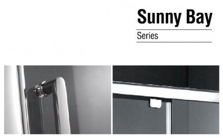 Душевой угол GEMY Sunny Bay 90x90x190 профиль хром, стекло прозрачное