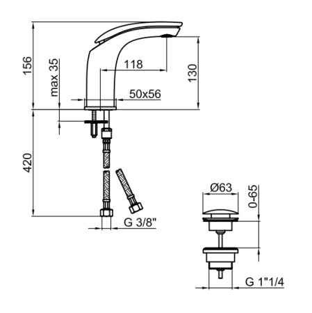 Смеситель для раковины Webert Aria AI830102015, хром