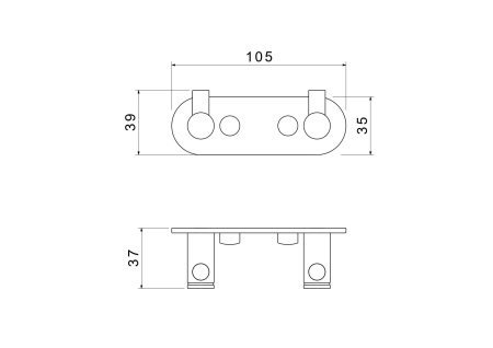 Крючок двойной Aquatek Европа AQ4102CR хром