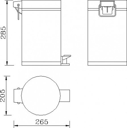 Контейнер для мусора Rush Bianki BI76920 Хром