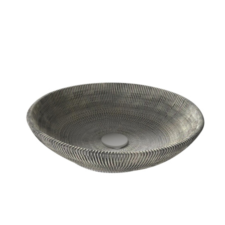 Раковина накладная 42см Point Артемида PN43152GM серый матовый