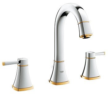 Смеситель для раковины Grohe Grandera 20389GI0 хром/золото