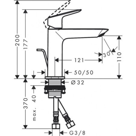Смеситель для раковины Hansgrohe Logis Fine 71253000 хром