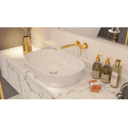 Умывальник WHITECROSS Opal 56x38 (белый глянец) иск. камень