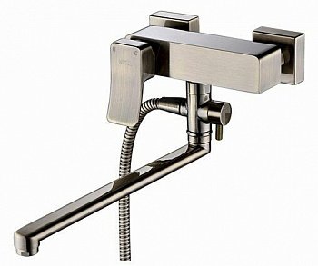 Смеситель для ванны с душем WasserKraft Exter 1602L светлая бронза