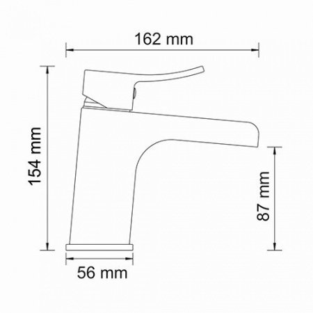Смеситель для раковины WasserKraft Aller 1069 хром