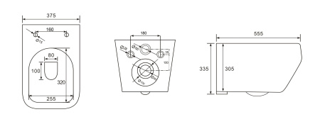 Унитаз подвесной безободковый Vincea Edge-M VT1-38T белый, с сиденьем микролифт