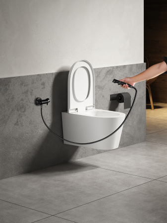 Гигиенический душ со смесителем Lemark Solo LM7166BL черный матовый