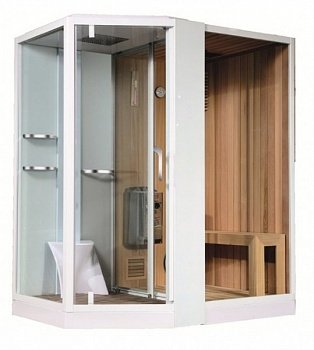 Душевая кабина Orans 89103LW 180x130x220 профиль белый, стекло прозрачное