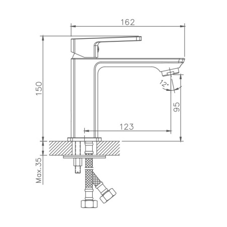 Смеситель для раковины Haiba HB10176, хром