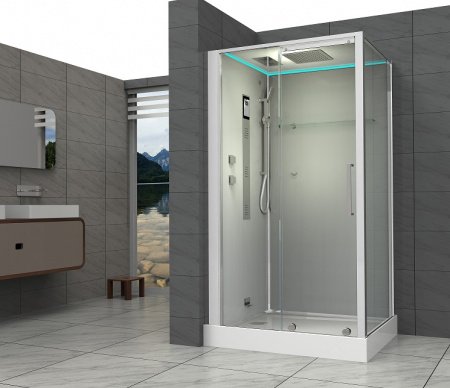 Душевая кабина Timo Premium HELMA Н-520 R 120x90x220 профиль хром глянцевый, стекло прозрачное