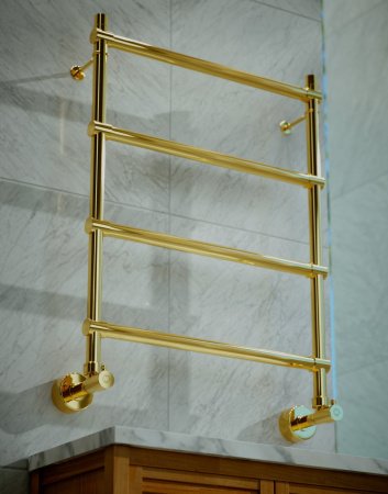 Полотенцесушитель водяной Margaroli Sole 4424704GON 72х53 золото