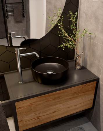 Раковина накладная 35.5см AQUAme AQM5012MP розовый матовый