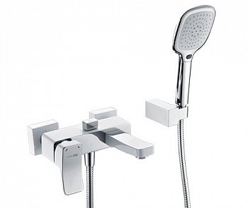 Смеситель для ванны с душем WasserKraft Aller 1061WHITE хром/белый